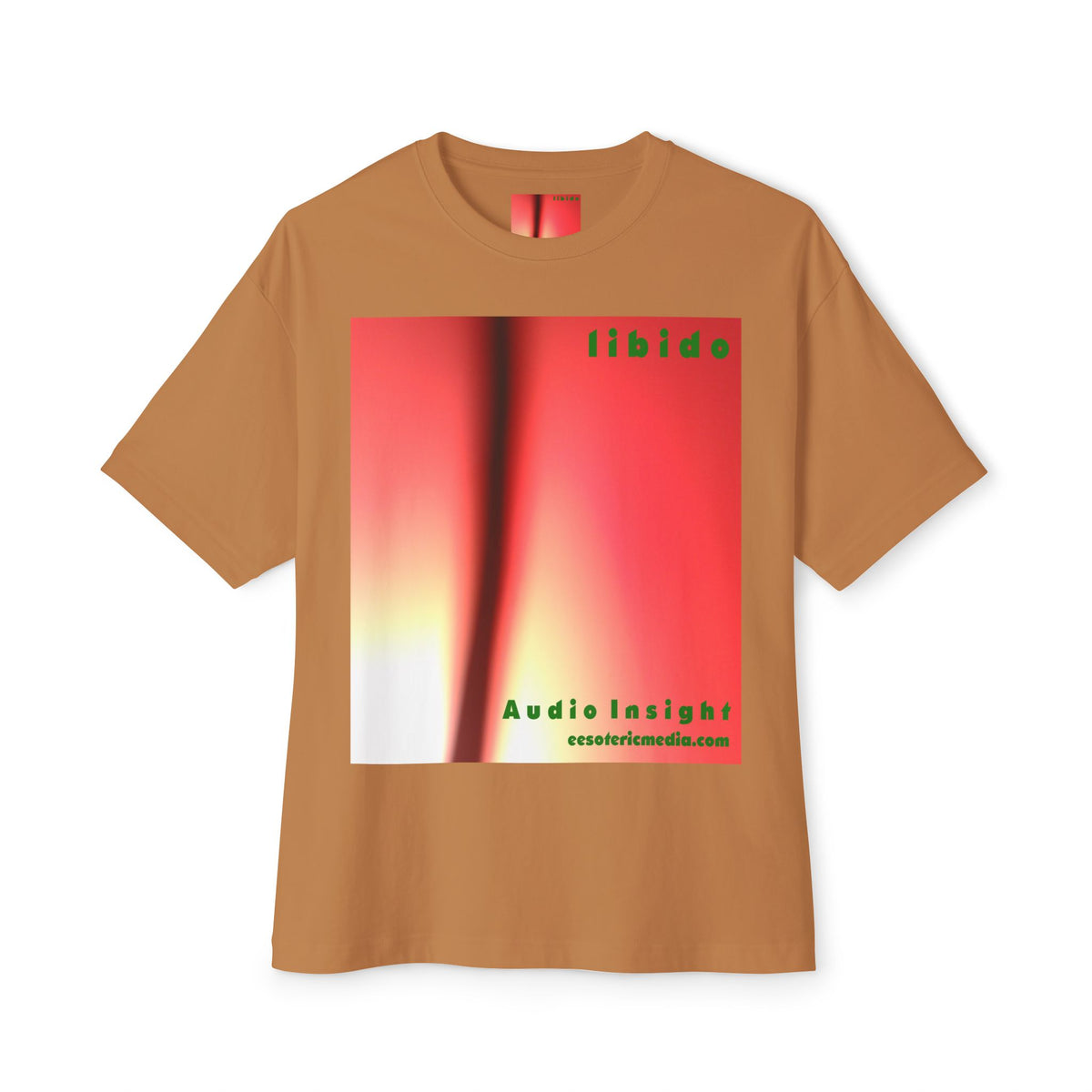 T-shirt oversize à coupe carrée avec graphique tourbillonnant surréaliste 'Libido' (Audio Insight)