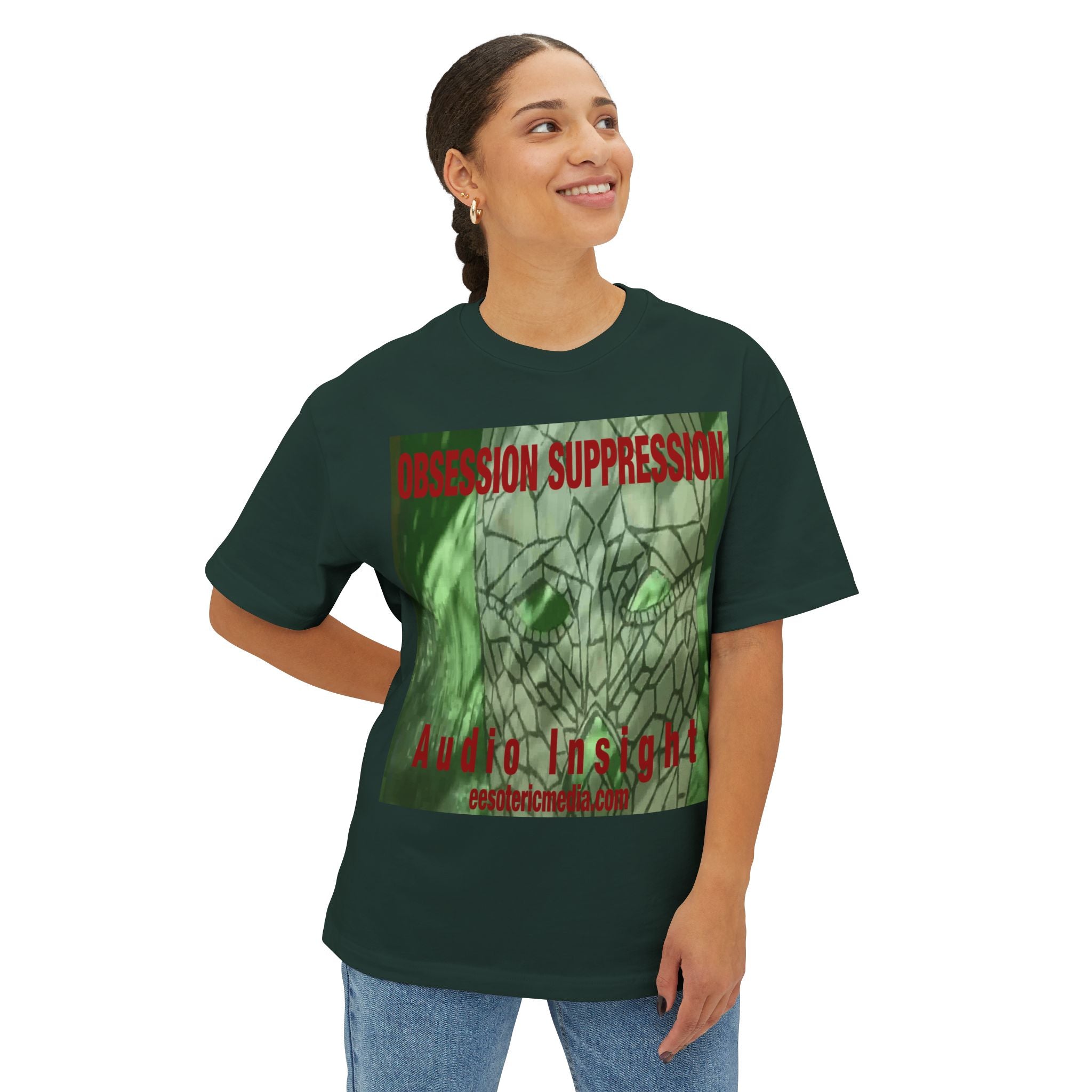 'Obsession Suppression'' ('Audio Insight) Oversize Graphic Boxy Tee