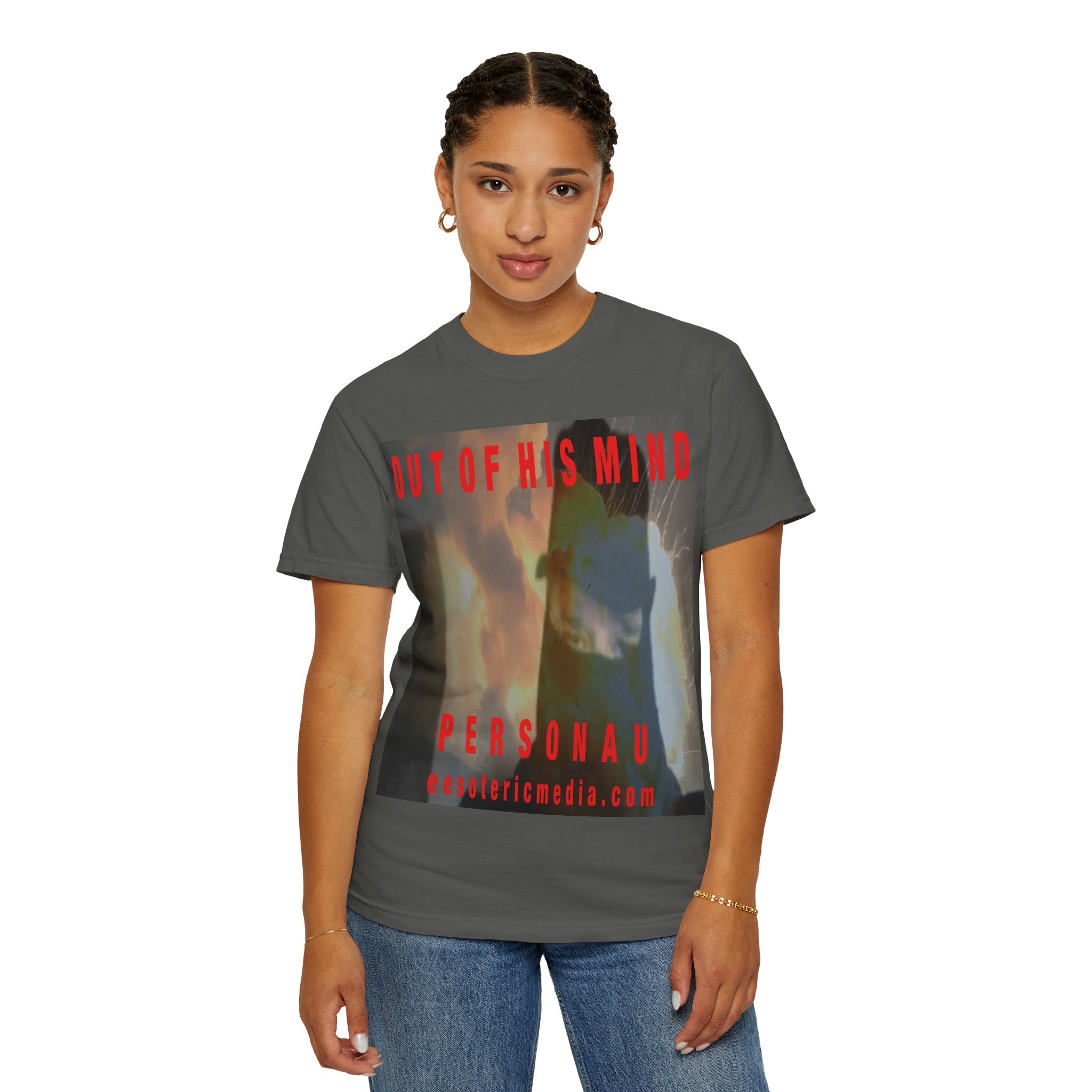 'Out Of His Mind' (PersonaU) Dark Graphic Unisex Garment-Dyed T-Shirt