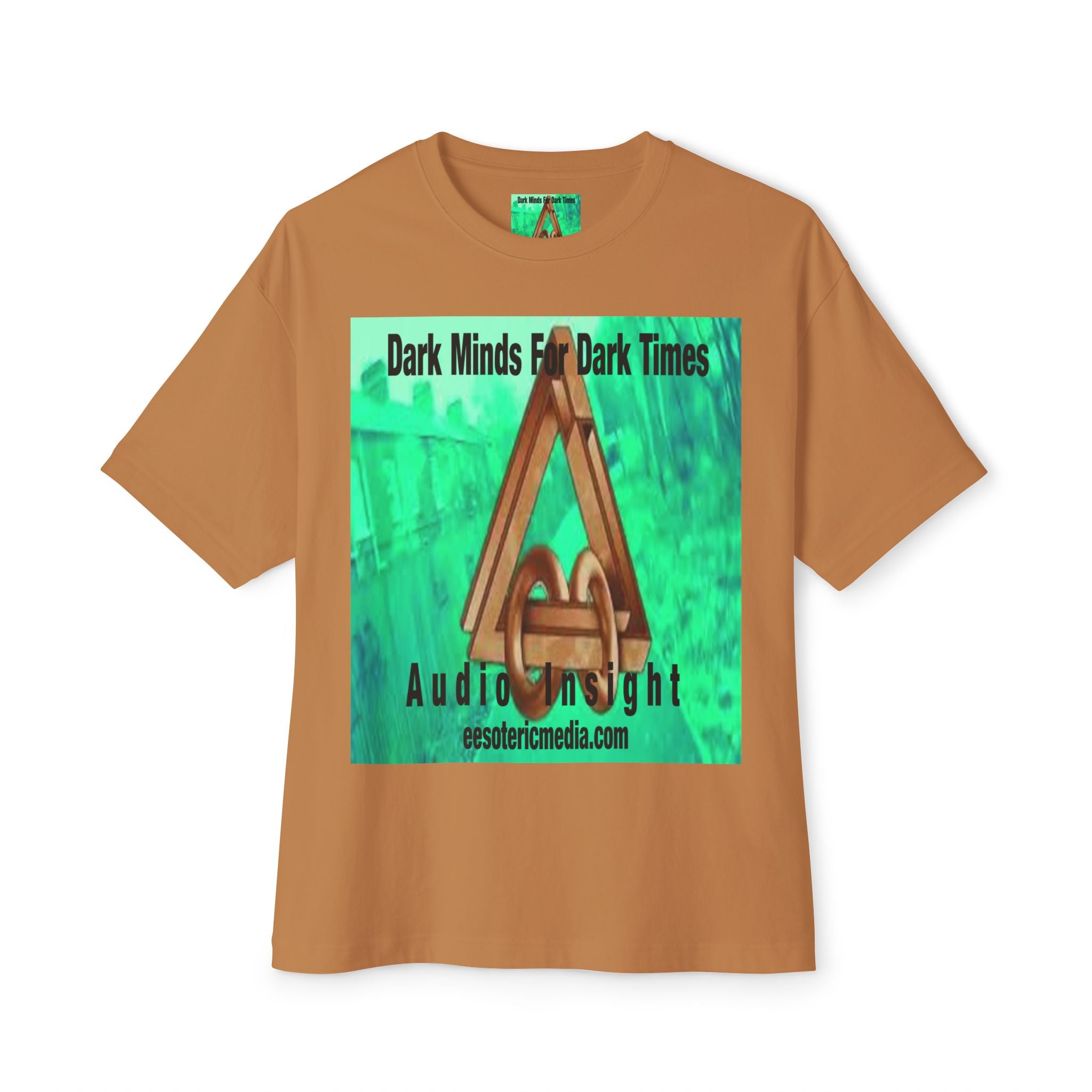 'Dark Minds For Dark Times' (Audio Insight) Oversize Sci Fi Graphic Boxy Tee