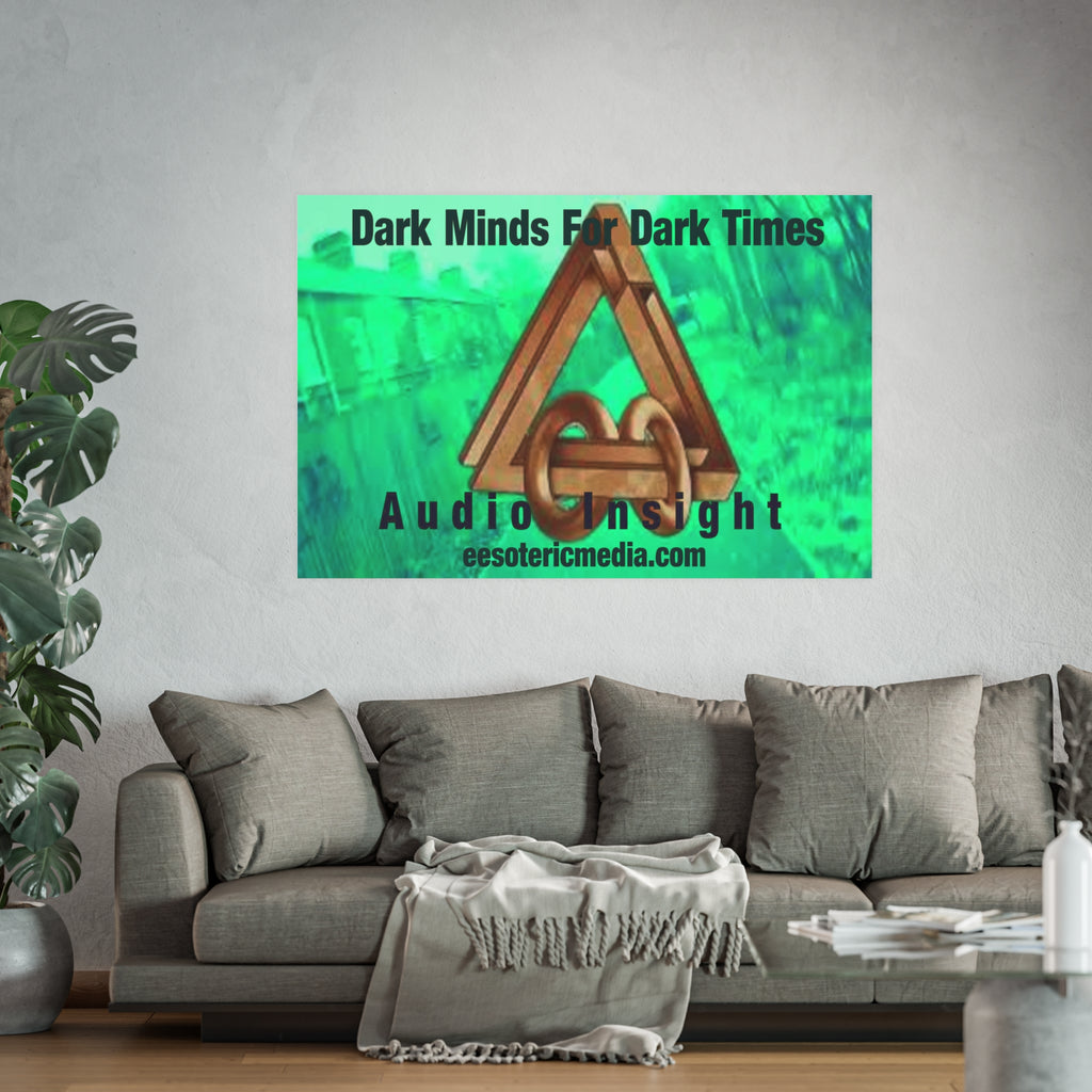 « Dark Minds For Dark Times » (Audio Insight) Impression artistique d’un symbole spatial futuriste de science fiction (grand format), 150 × 100 cm