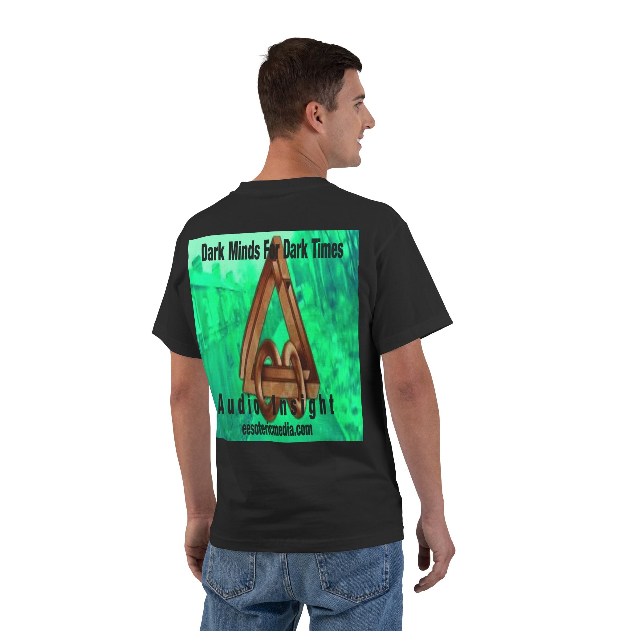 'Dark Minds For Dark Times' (Audio Insight) Sc-fi Symbol Graphic Beefy T-Shirt