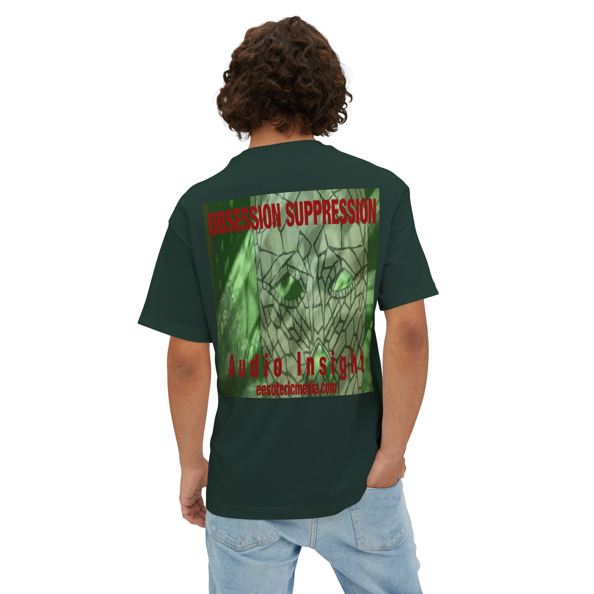 'Obsession Suppression'' ('Audio Insight) Retro Sci Fi Skull Graphic Oversize Boxy T-Shirt