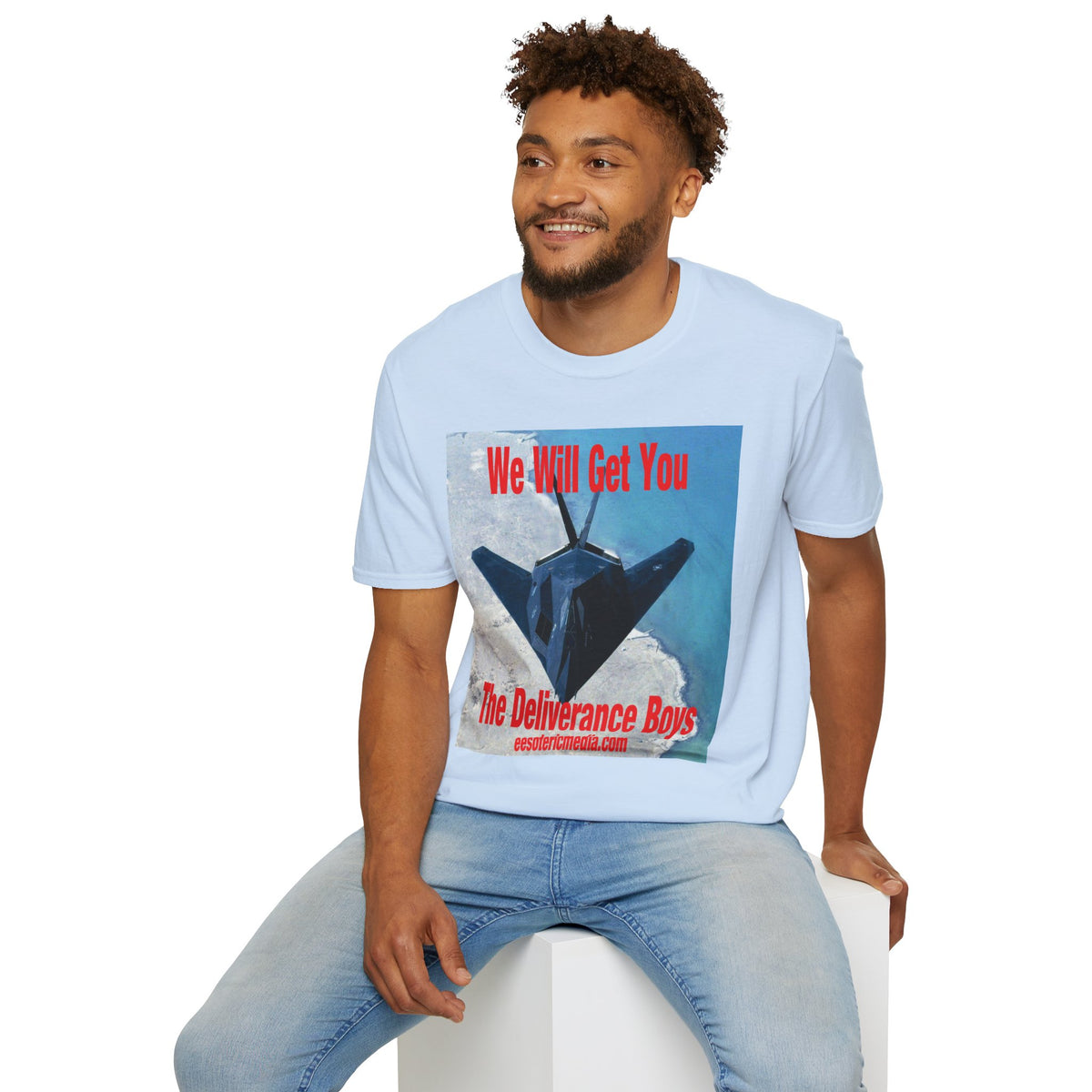 'We Will Get You' (The Deliverance Boys) Stealth Fighter Jet Softstyle Graphic T-Shirt