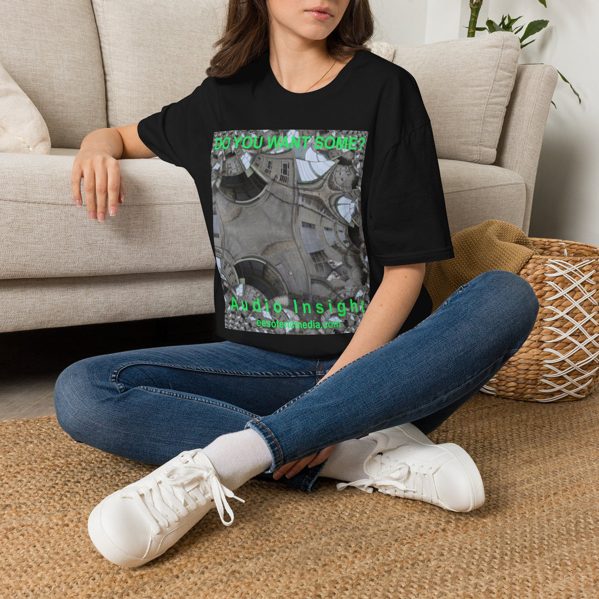 'Do You Want Some?' (Audio Insight) Surreal Kaleidoscope Art Graphic Softstyle T-Shirt