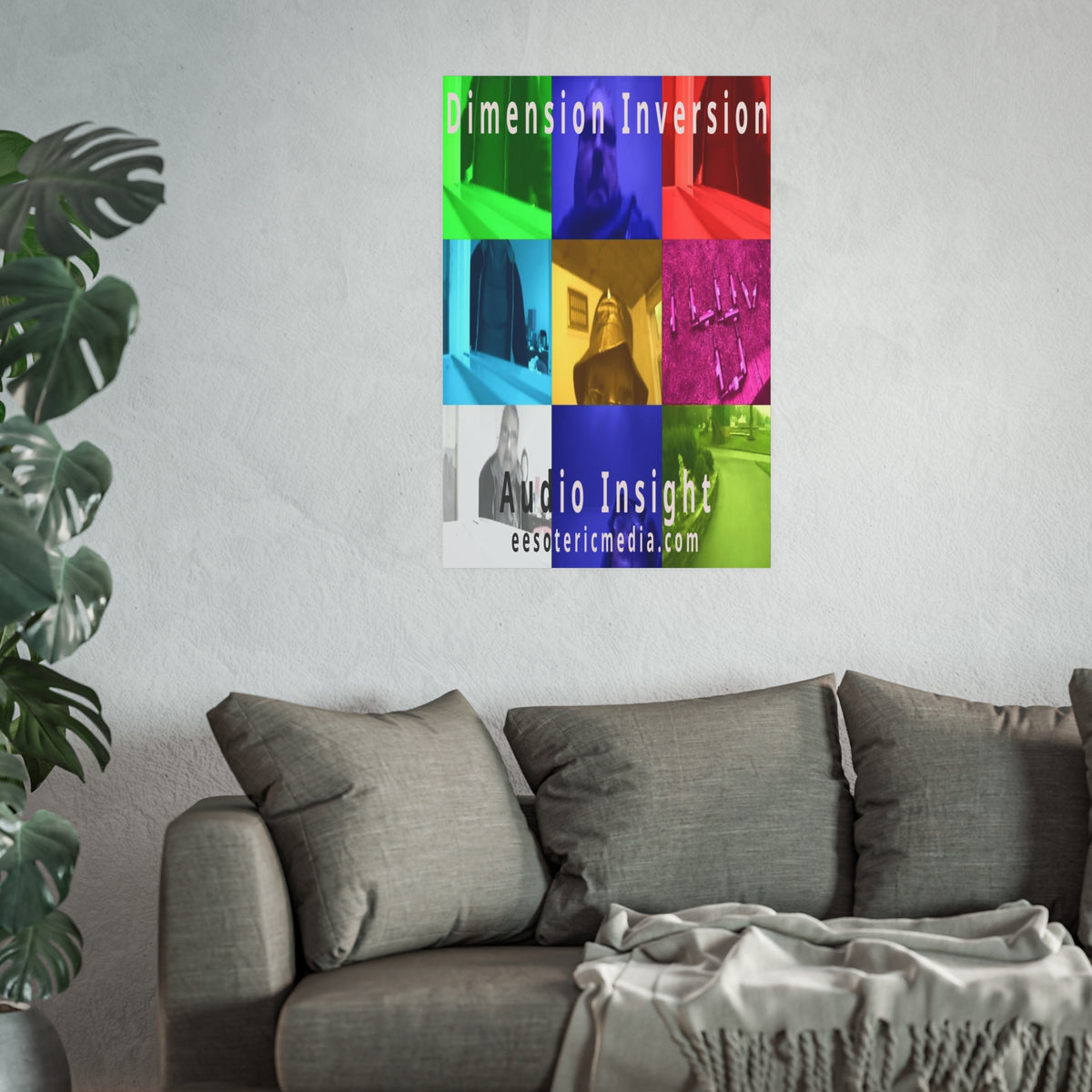 'Dimension Inversion' (Audio Insight) Colorful Collage Art Print 24"x36" (60cm x 90cm)
