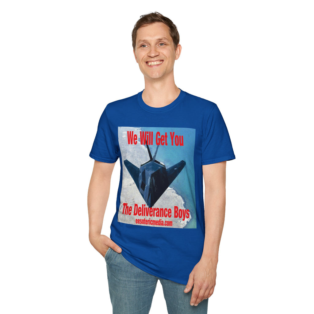 'We Will Get You'  (The Deliverance Boys) Stealth Fighter Jet Lightweight Graphic Tee