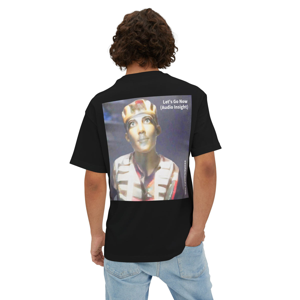'Let's Go Now' (Audio Insight) Sc Fi Alien/Ancient Design Oversize Boxy T-Shirt