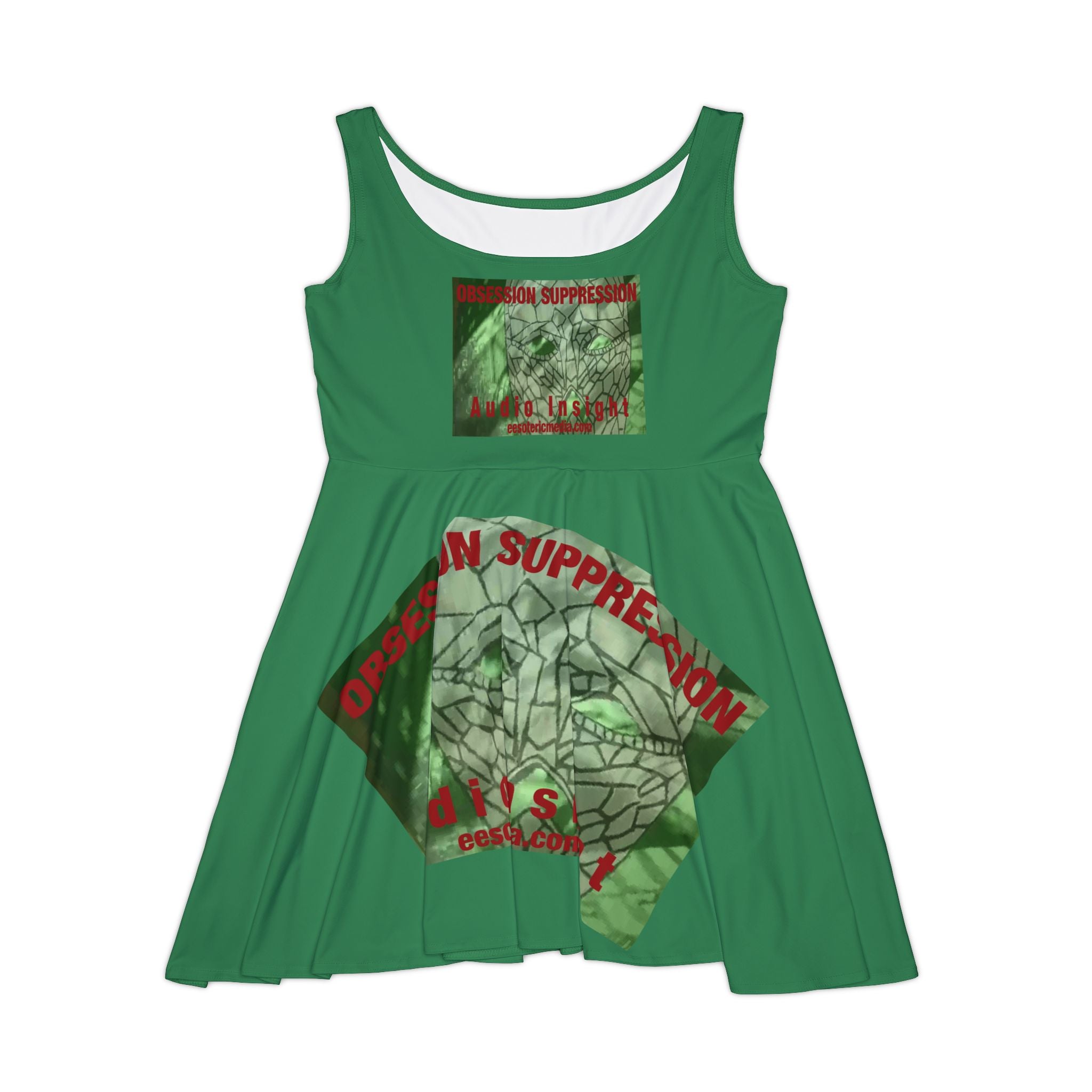 'Obsession Suppression' (Audio Insight) Retro Sci fi Graphic Skater Dress