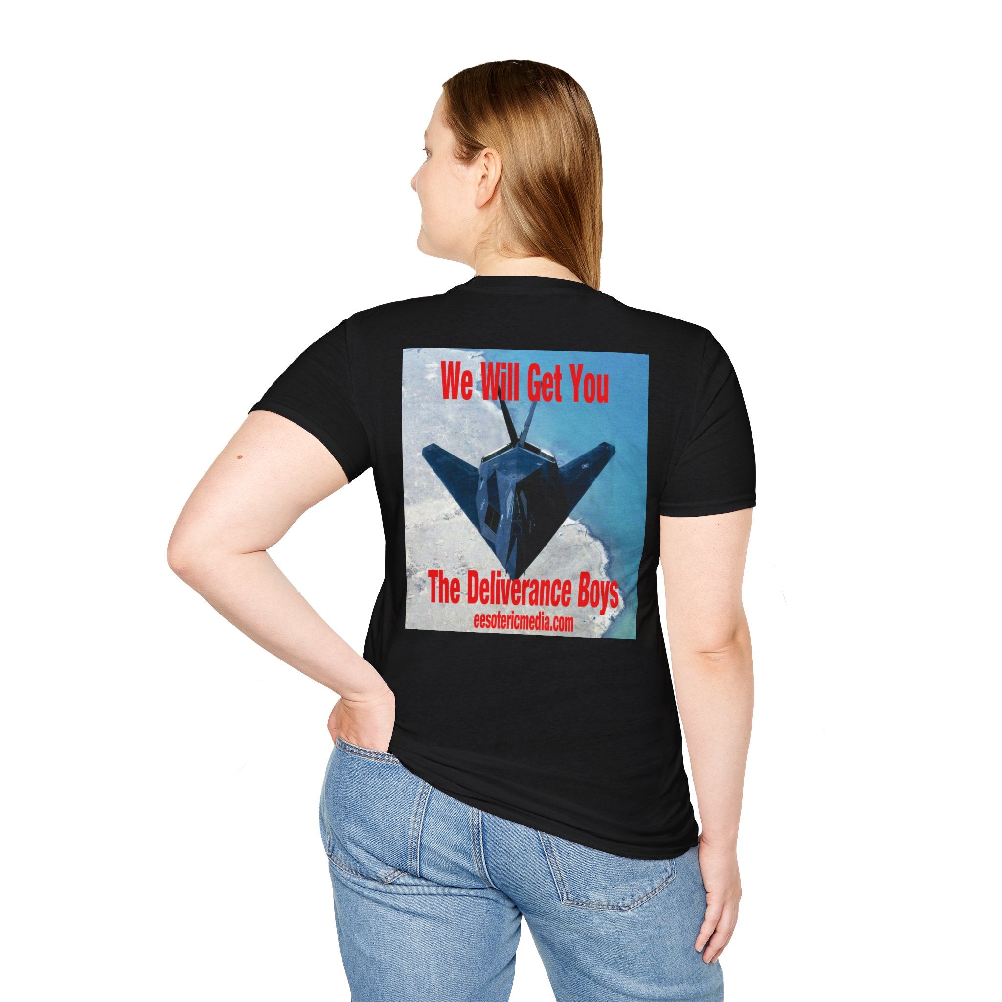 'We Will Get You'  (The Deliverance Boys) Stealth Fighter Jet Lightweight Graphic Tee