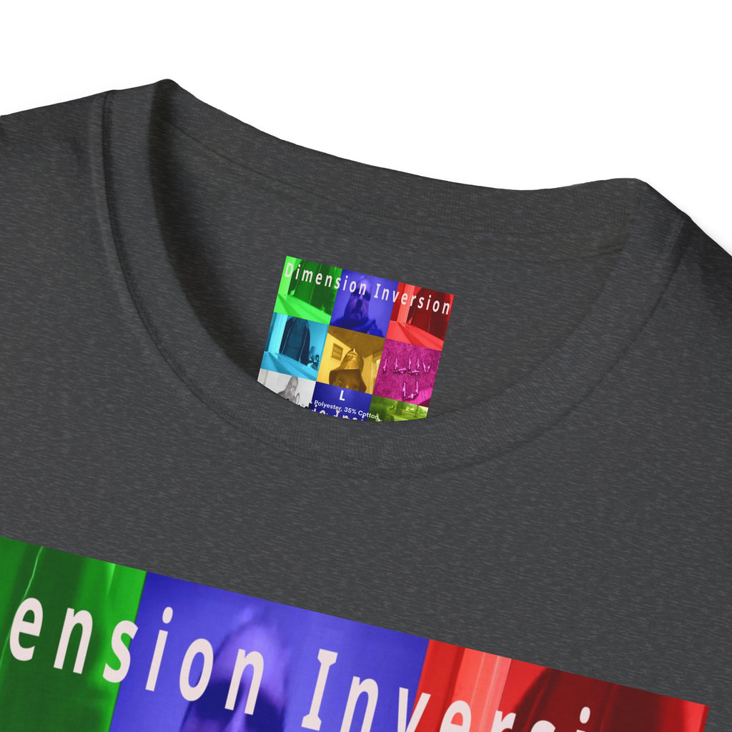 'Dimension Inversion' (Audio Insight) Colorful Surreal Collage Softstyle T-Shirt