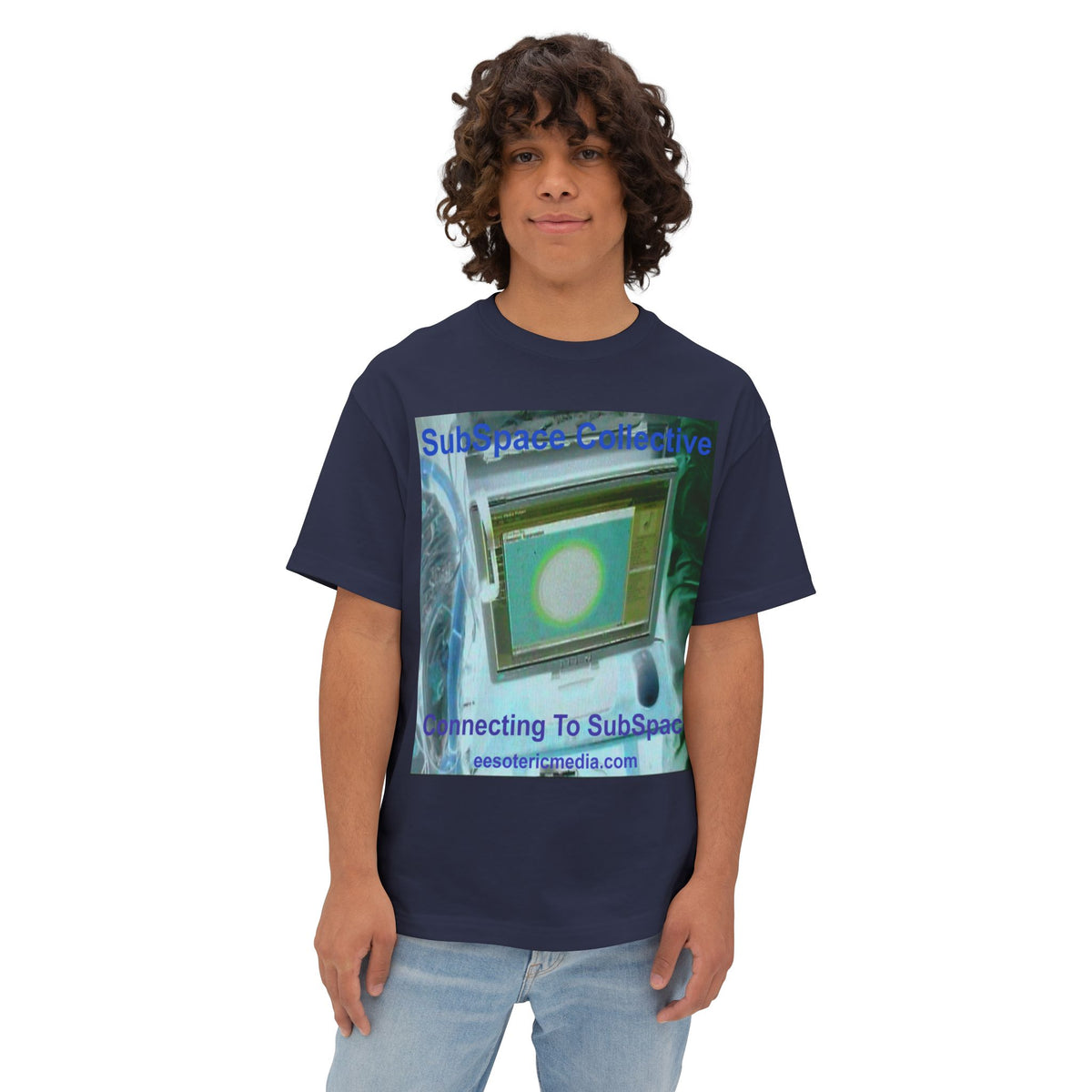 „Connecting To SubSpace" (SubSpace Collective) Retro-TV-Sci-Fi-Oversize-Boxy-T-Shirt