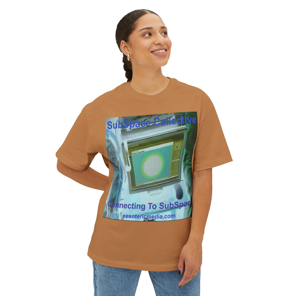 'Connecting To SubSpace' (SubSpace Collective) Oversize Retro Sci Fi Boxy Tee