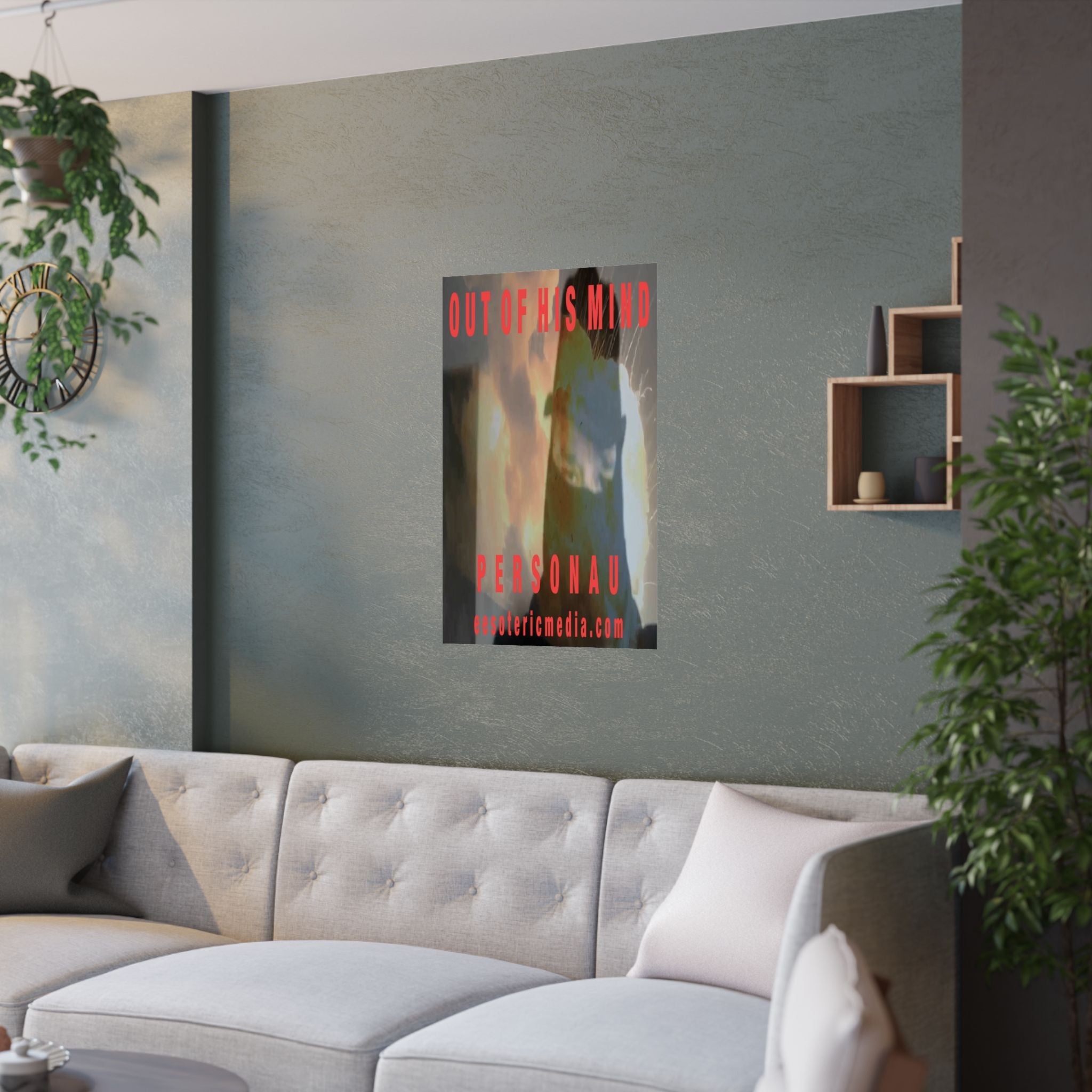 'Out of His Mind' (PersonaU) Surreal Portrait Vertical Satin Art Poster 24"x36" (60cm x 90cm)