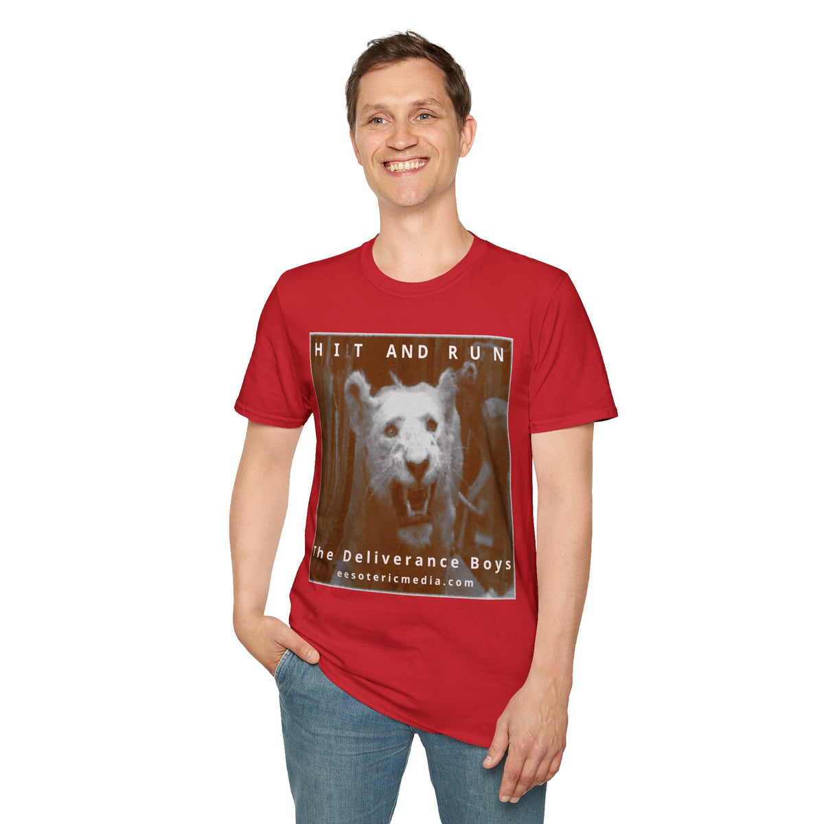 'Hit and Run' (The Deliverance Boys) ホワイトライオン グラフィック ソフトスタイル Tシャツ