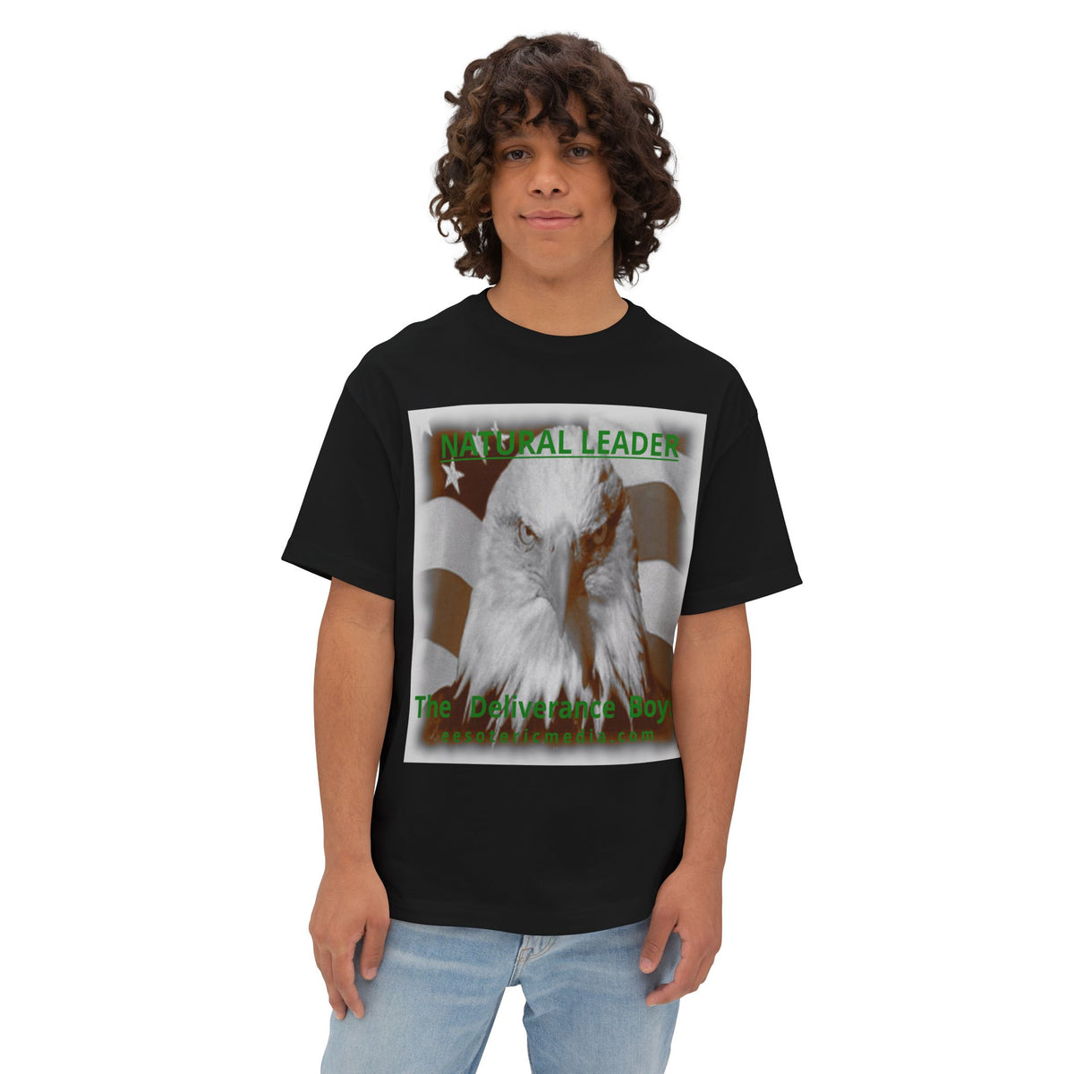 „Natural Leader“ (The Deliverance Boys) Weißkopfseeadler-Grafik Oversize-Boxy-T-Shirt