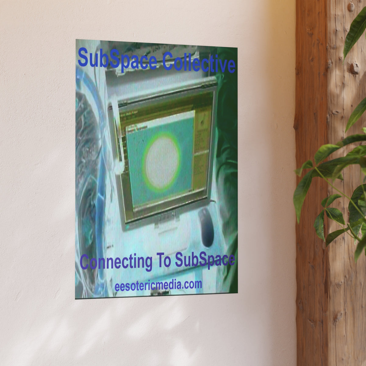„Connecting To SubSpace“ (SubSpace Collective) Kunstdruck im Retro Tech Stil, 60 × 90 cm