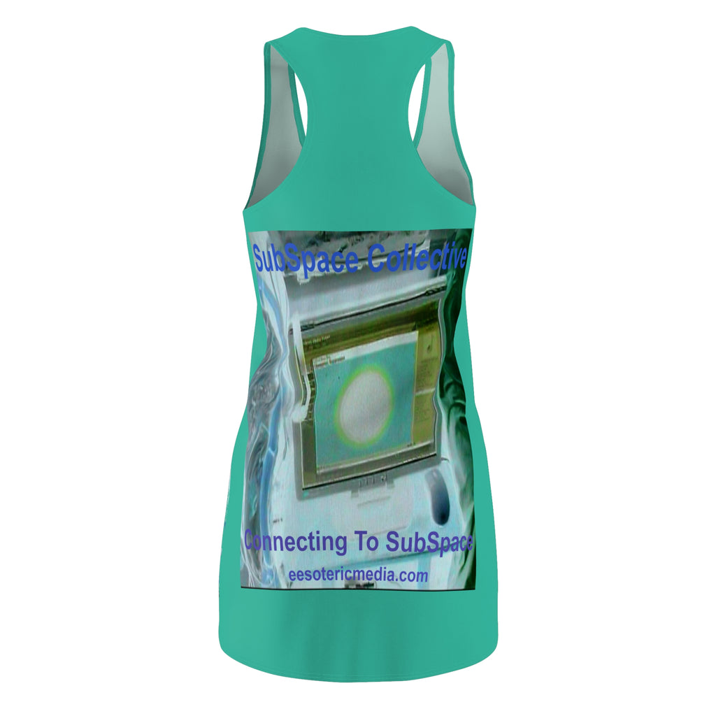 'Connecting To SubSpace' (SubSpace Collective) Retro Tech Graphic Racerback Dress