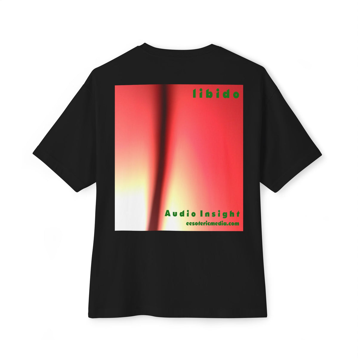T-shirt oversize à coupe carrée avec graphique tourbillonnant surréaliste 'Libido' (Audio Insight)