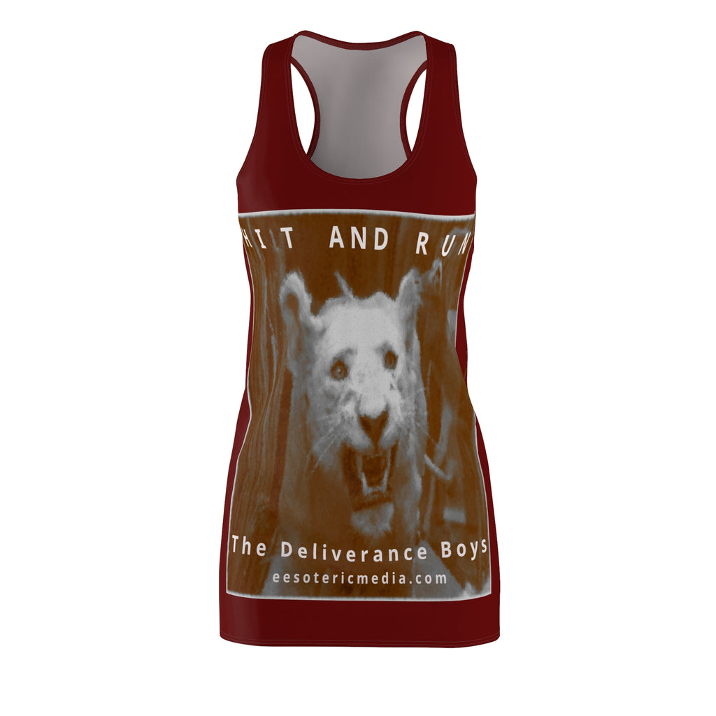 'Hit and Run' (The Deliverance Boys) White Lion Graphic Racerback Dress