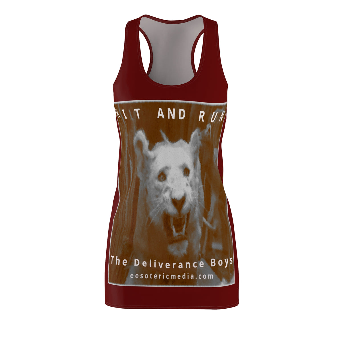'Hit and Run' (The Deliverance Boys) White Lion Graphic Racerback Dress
