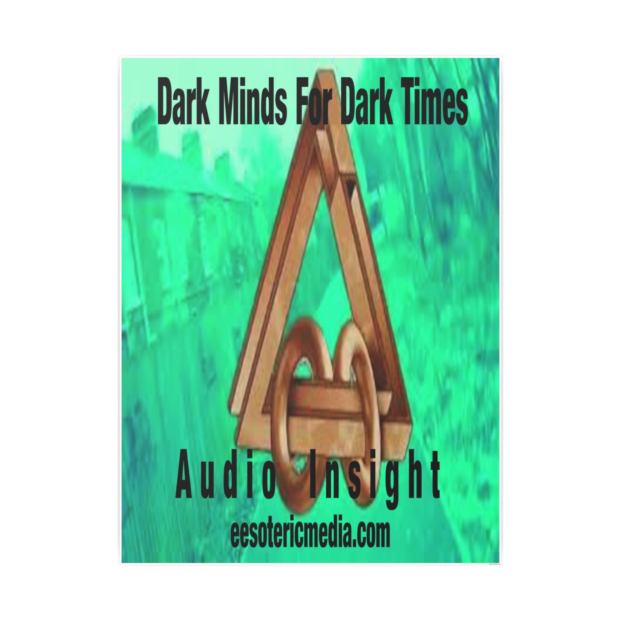 'Dark Minds For Dark Times' (Audio Insight) Surreal Sci Fi Vertical Satin Art Poster 36"x48" (90cm x 120cm)
