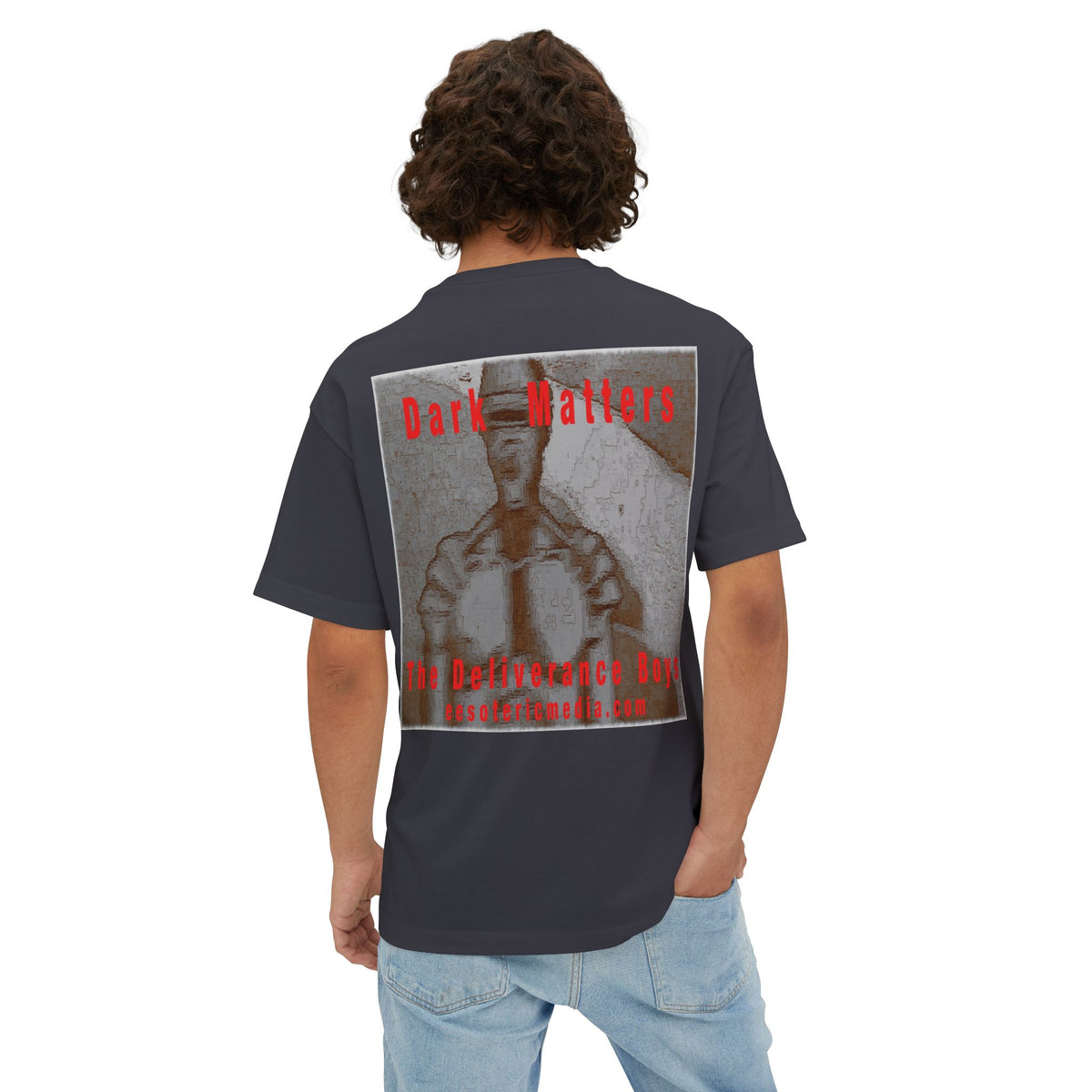 'Dark Matters' (The Deliverance Boys) Retro Sci-Fi Robot Graphic Oversize Boxy T-Shirt