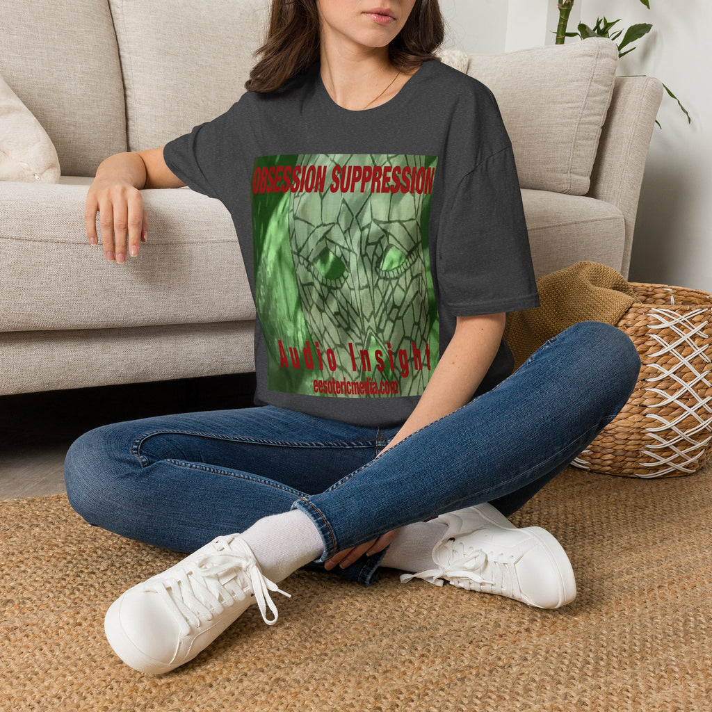 'Obsession Suppression' (Audio Insight) Camiseta Softstyle Gráfica de Calavera Retro de Ciencia Ficción