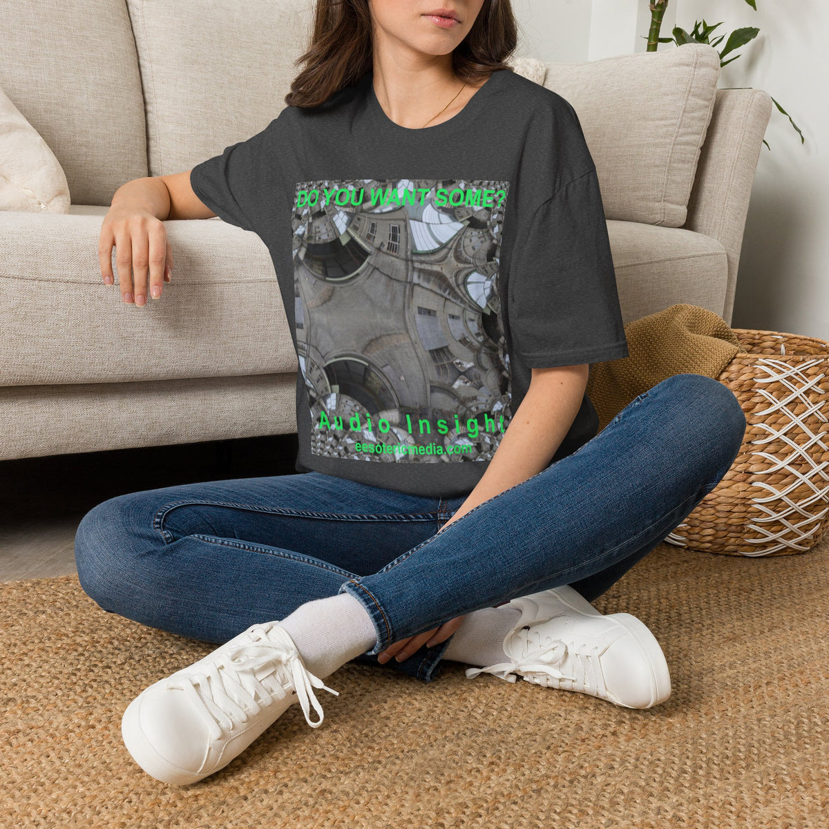 'Do You Want Some?' (Audio Insight) Surreal Kaleidoscope Art Graphic Softstyle T-Shirt