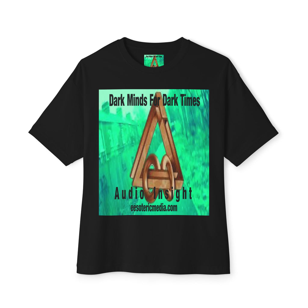 'Dark Minds For Dark Times' (Audio Insight) Oversize Sci Fi Graphic Boxy Tee