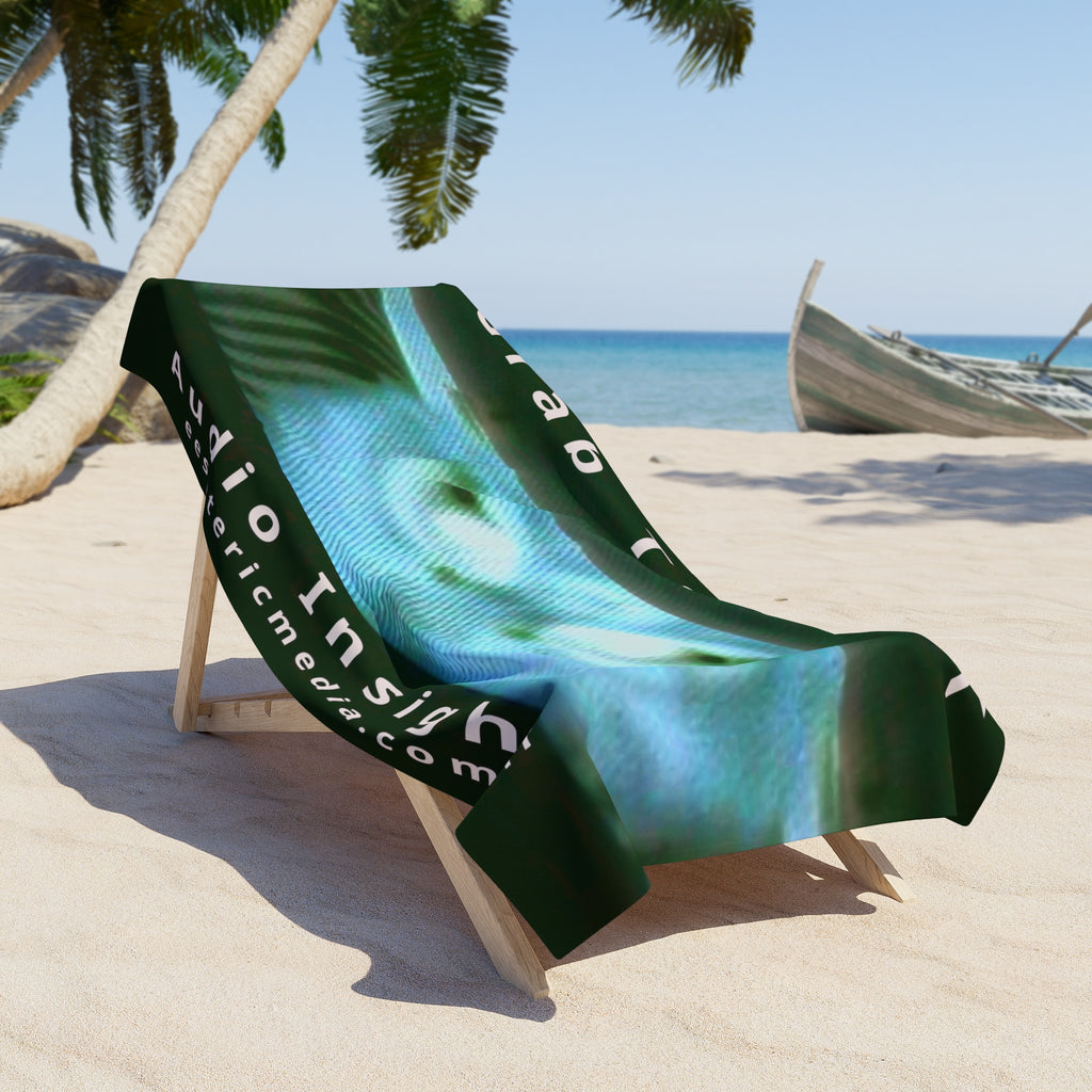 Grande serviette de plage au design « Grab The AK » (Audio Insight) de l'être numérique sinistre, 180 cm x 90 cm