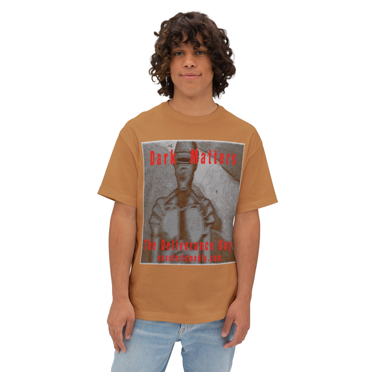 'Dark Matters' (The Deliverance Boys) Retro Sci-Fi Robot Graphic Oversize Boxy T-Shirt
