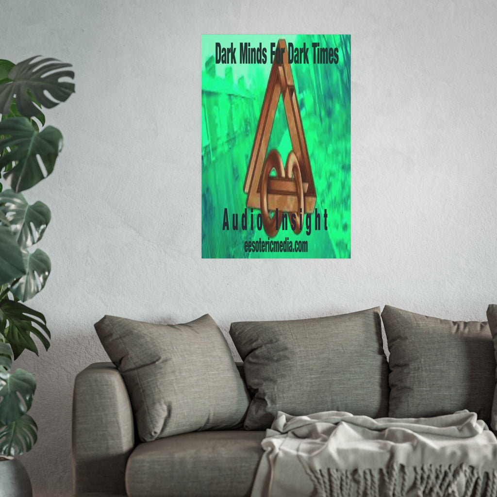 « Dark Minds For Dark Times » (Audio Insight) Impression artistique d’un symbole spatial futuriste de science fiction, 60 × 90 cm
