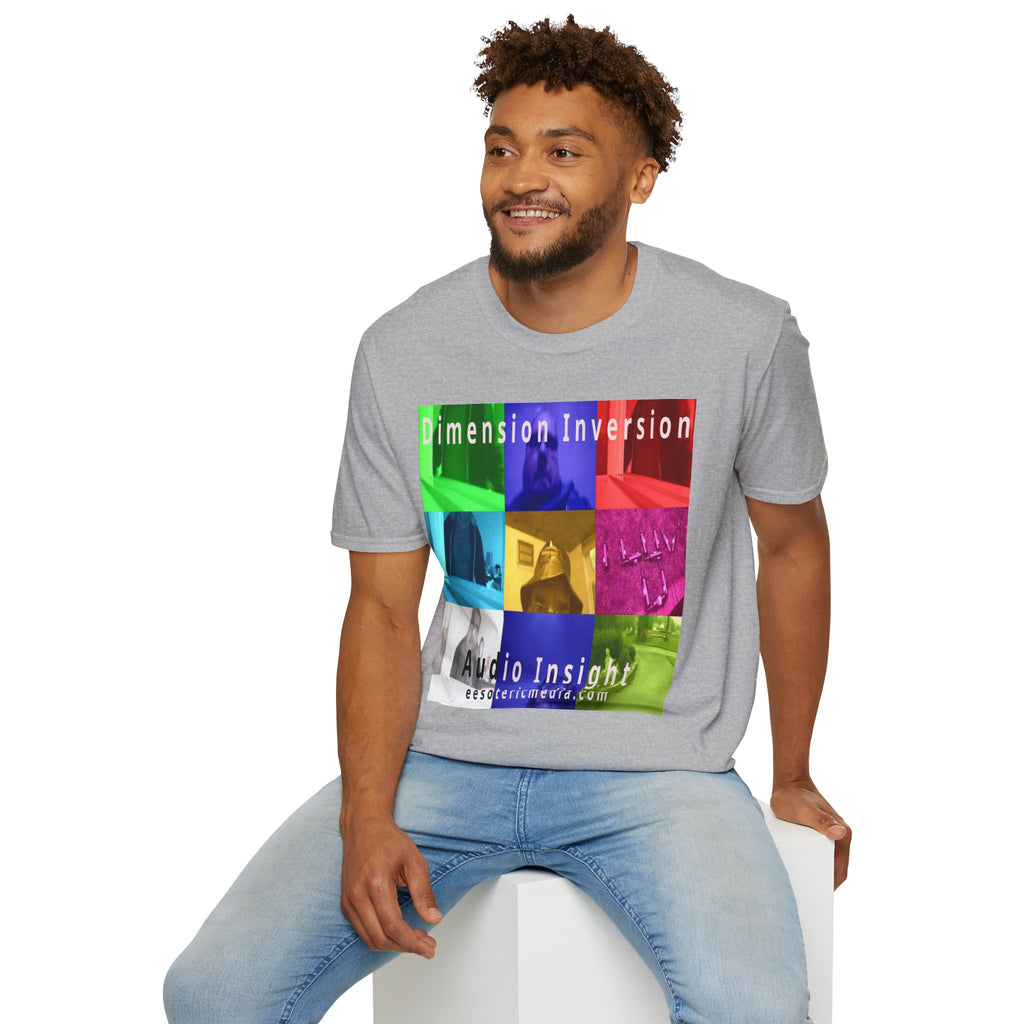 'Dimension Inversion' (Audio Insight) Colorful Surreal Collage Softstyle T-Shirt
