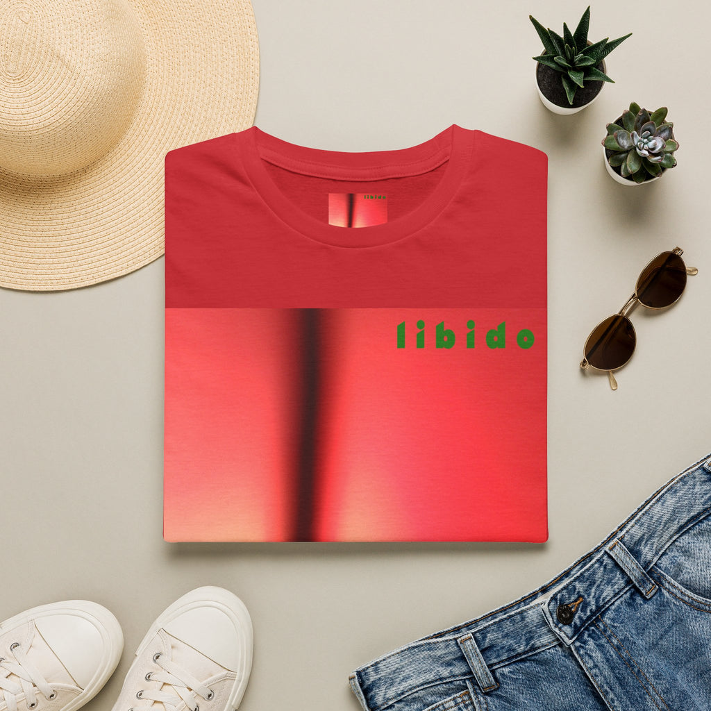 'Libido' (Audio Insight) अतियथार्थवादी घूमती हुई ग्राफ़िक प्रिंट सॉफ्टस्टाइल टी-शर्ट
