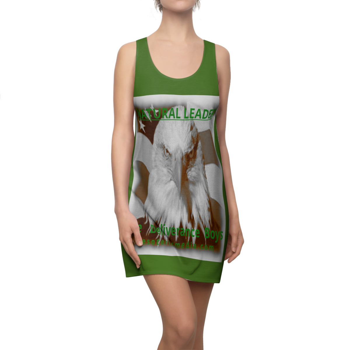 „Natural Leader" (The Deliverance Boys) Weißkopfseeadler-Grafik-Racerback-Kleid