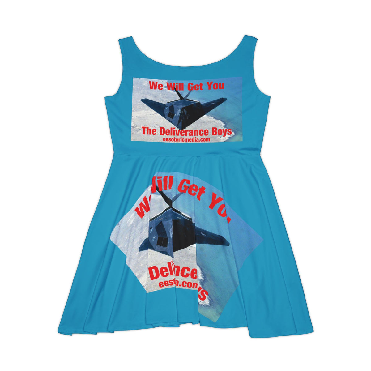 'We Will Get You' (The Deliverance Boys) Vestido Skater Gráfico de Caza avión furtivo