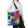 'Dimension Inversion' (Audio Insight) Bolsa Tote Gráfica de Arte de Collage Surrealista Colorido(45cm x 45cm)