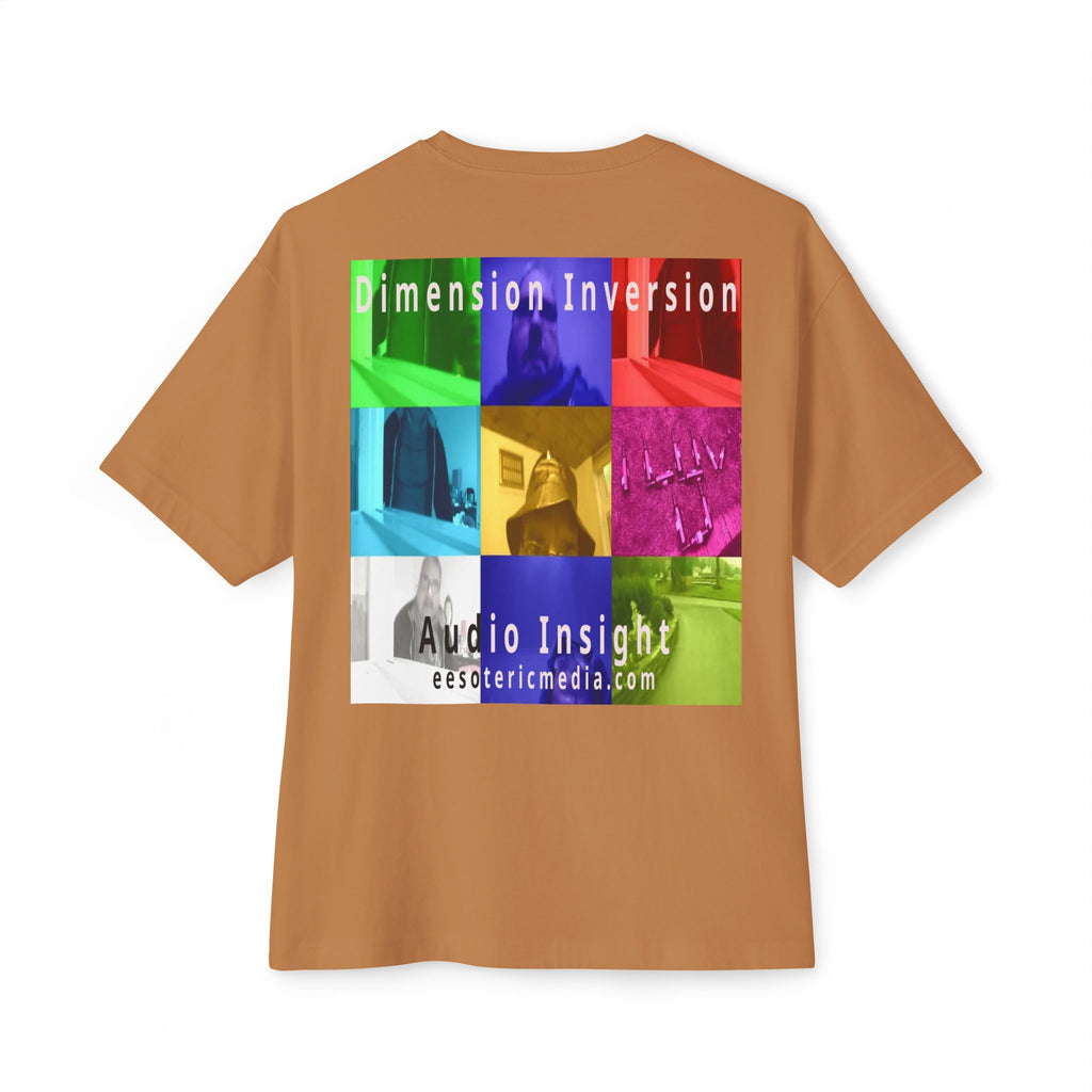 'Dimension Inversion' (Audio Insight) Colorful Surreal Collage Graphic Oversize Boxy T-Shirt