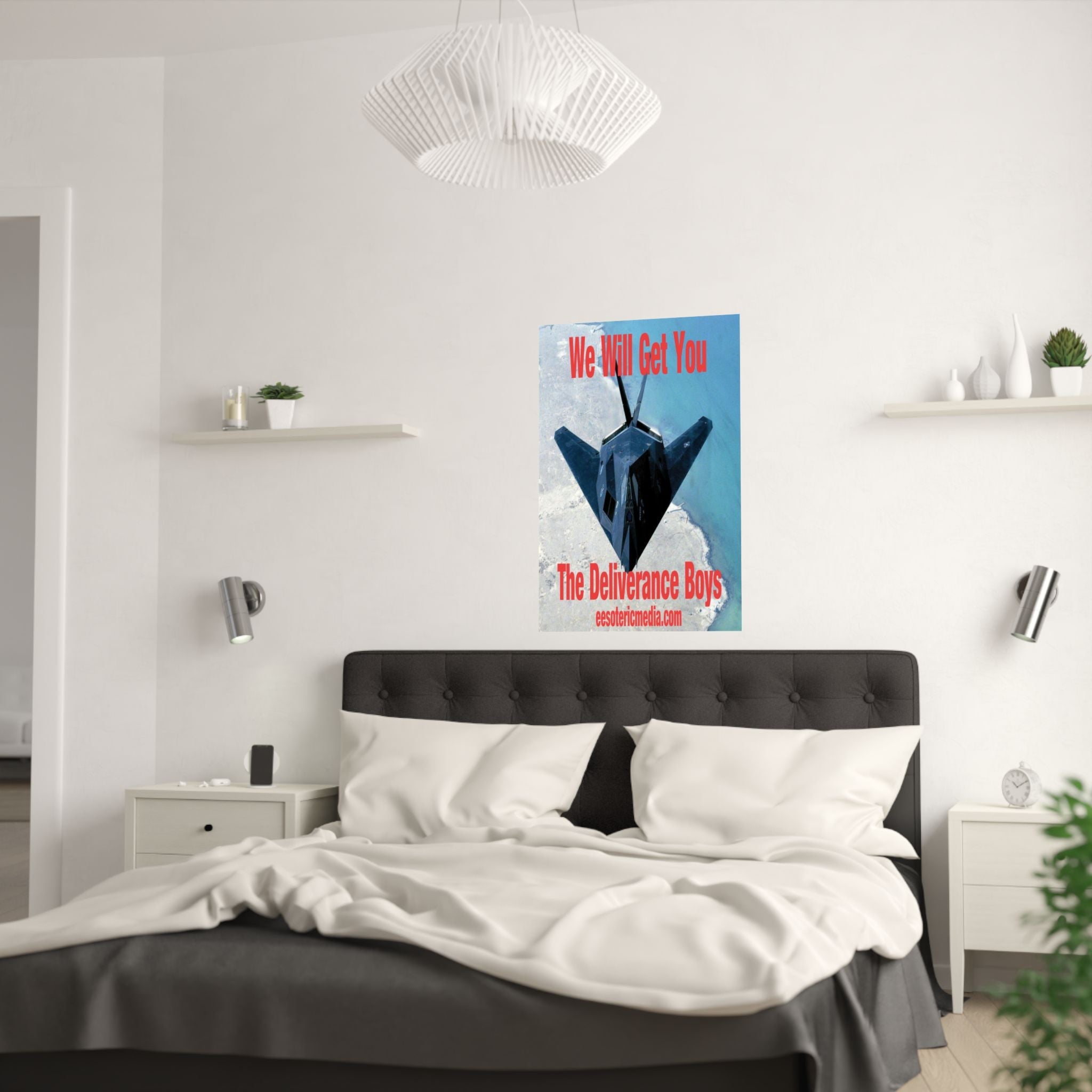 'We Will Get You' (The Deliverance Boys) Military Stealth Jet Vertical Satin Art Poster 24"x36" (60cm x 90cm)