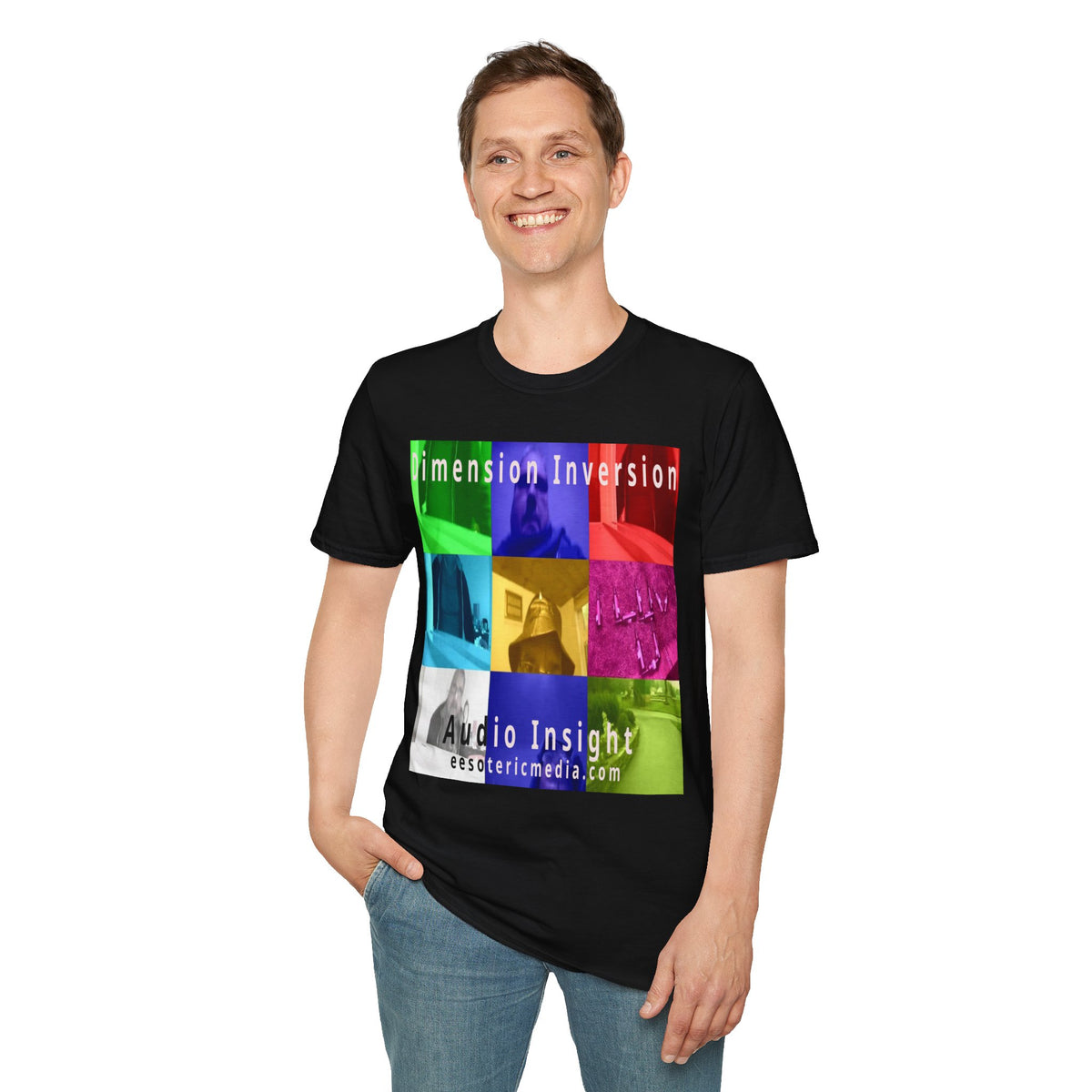'Dimension Inversion' (Audio Insight) Colorful Surreal Collage Softstyle T-Shirt