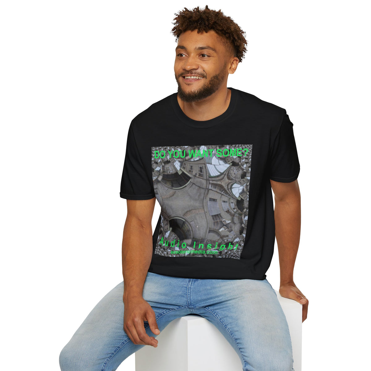 'Do You Want Some?' (Audio Insight) Surreal Kaleidoscope Art Graphic Softstyle T-Shirt
