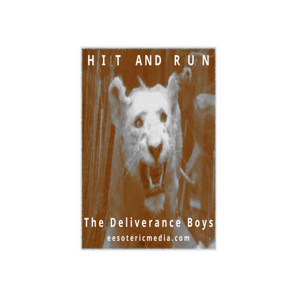 « Hit and Run » (The Deliverance Boys) Impression artistique représentant un lion blanc (grand format), 100 × 150 cm