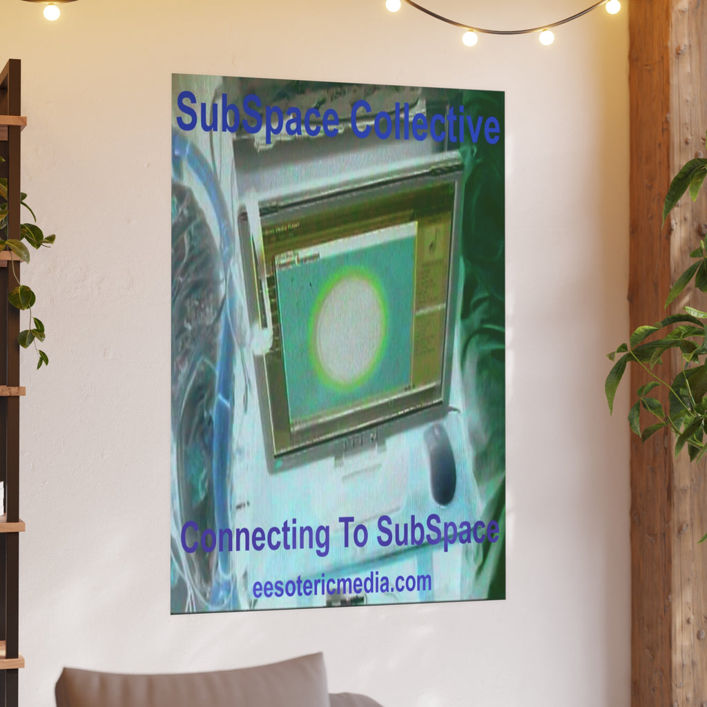 बड़े आकार का 'Connecting To SubSpace' (SubSpace Collective) रेट्रो टेक कला प्रिंट 40"x60" (100cm x 150cm)