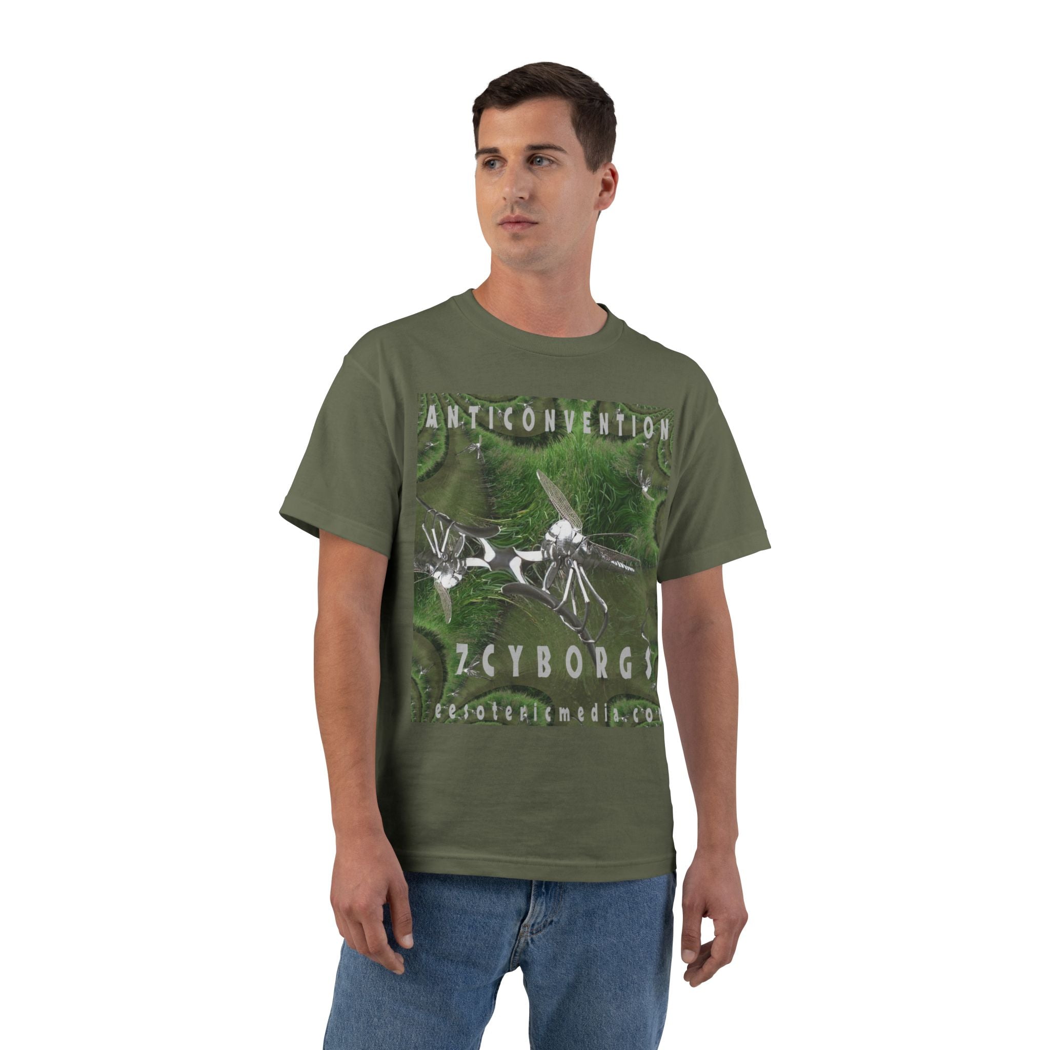 'Anticonvention' (7Cyborgs)) Futuristic Dragonfly Graphic Beefy T-Shirt