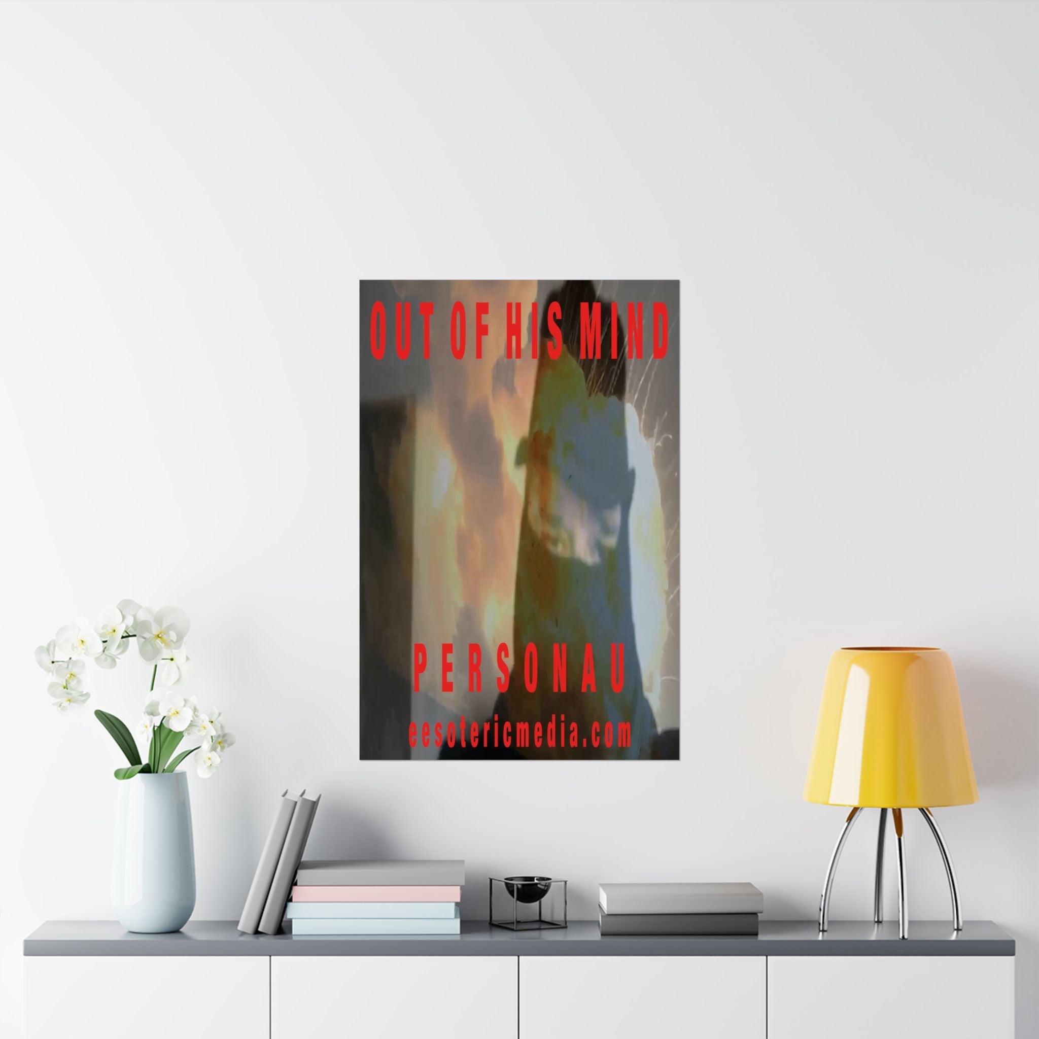 'Out of His Mind' (PersonaU) Surreal Portrait Vertical Satin Art Poster 24"x36" (60cm x 90cm)