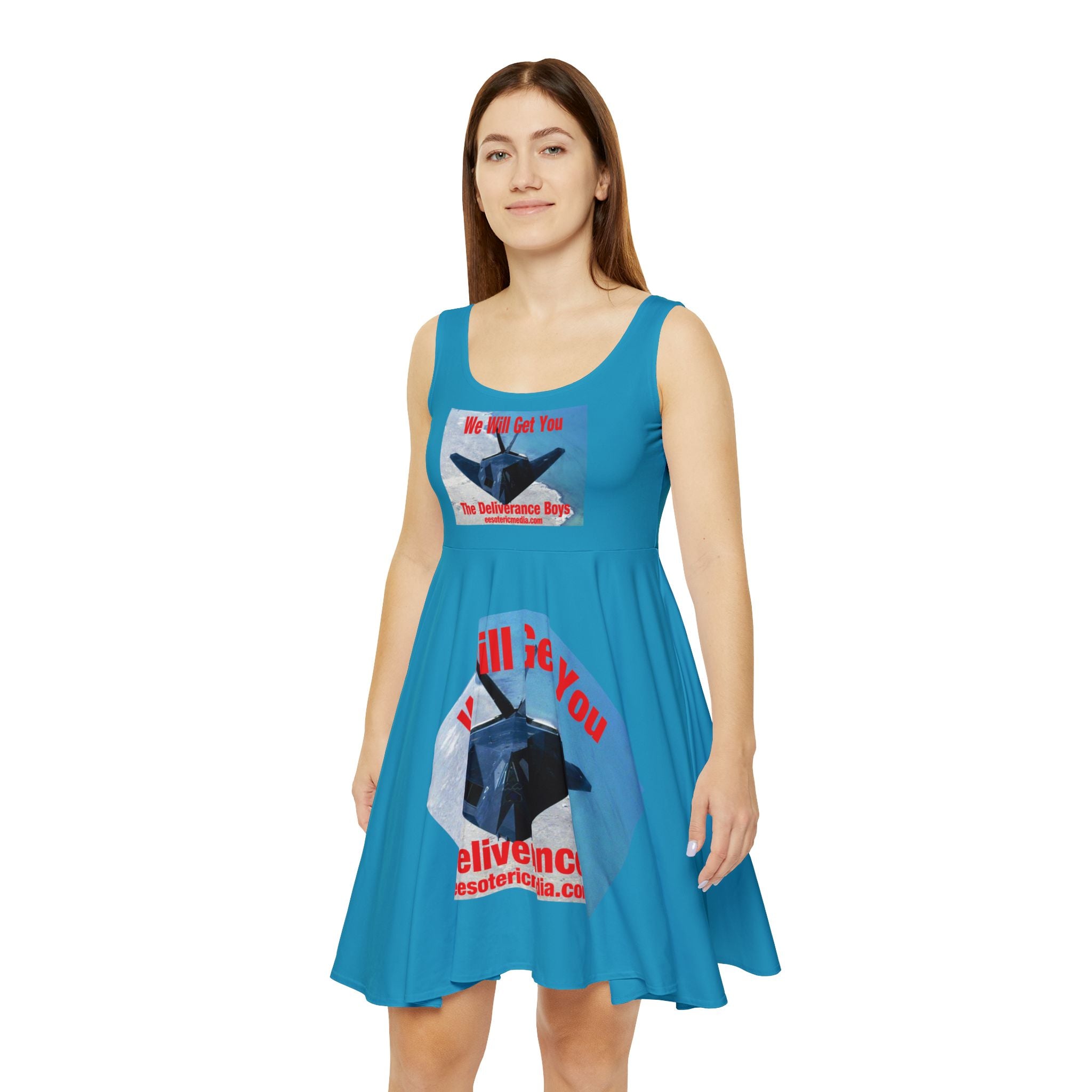'We Will Get You' (The Deliverance Boys) Stealth Fighter Graphic Skater Dress