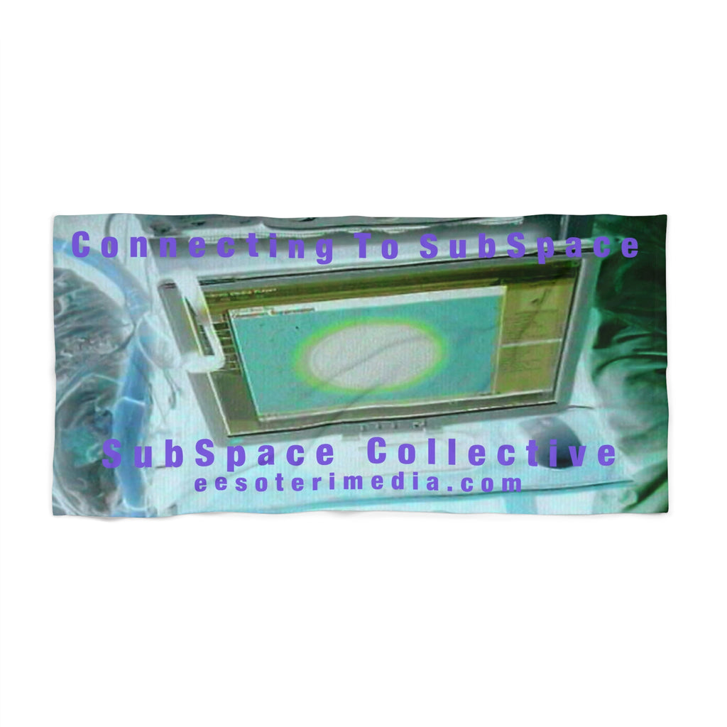 Large 'Connecting to SubSpace' (SubSpace Collective) Retro Abstract TV Design Beach Towel 72"x36" (180cm x 90cm)