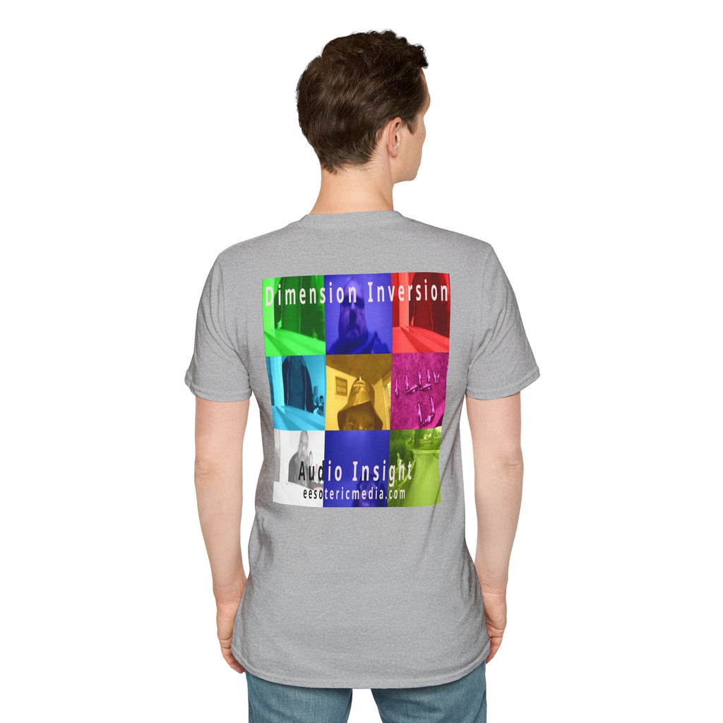 'Dimension Inversion' (Audio Insight) Colorful Surreal Collage Softstyle T-Shirt