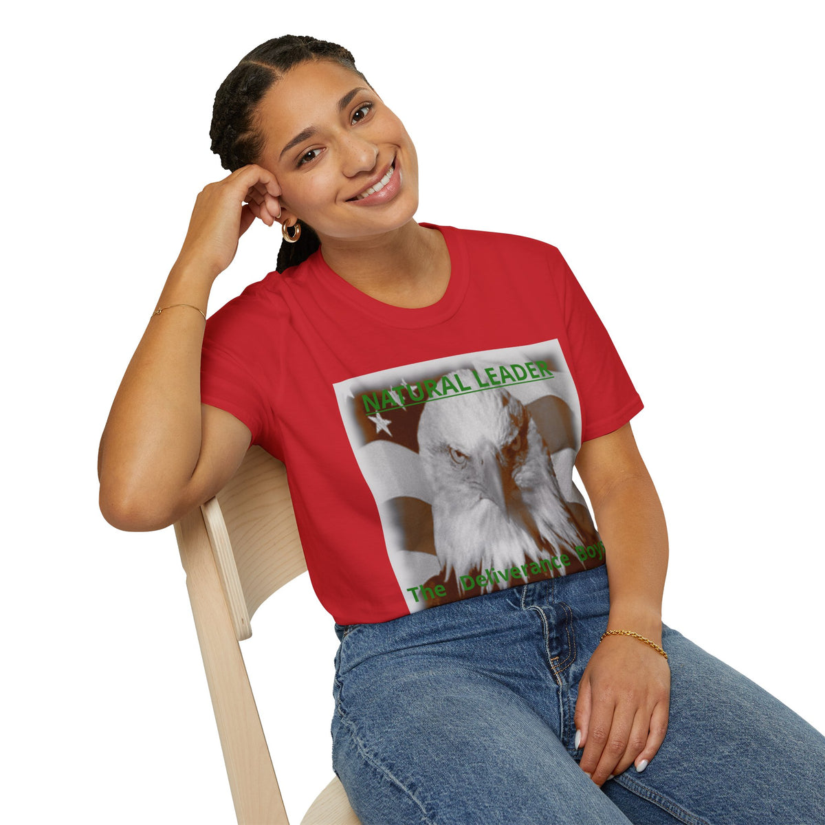 „Natural Leader" (The Deliverance Boys) Weißkopfseeadler-Grafik T-Shirt im klassischen Schnitt